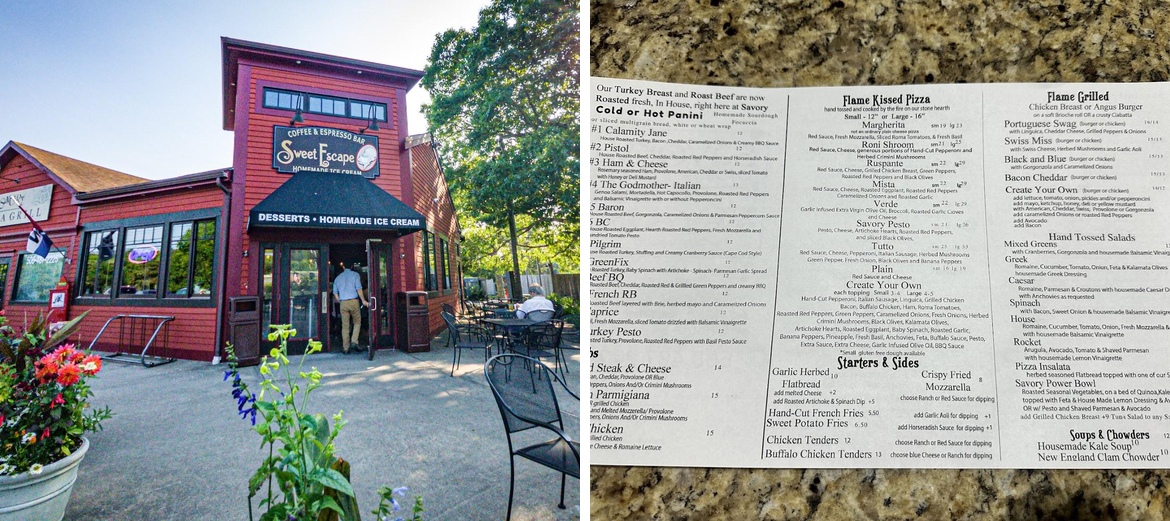Savory & the Sweet Escape Menu