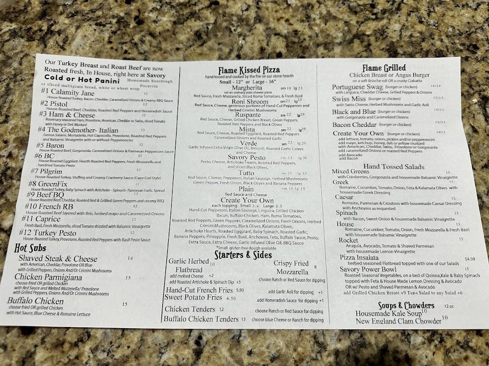 Savory & the Sweet Escape Menu image 1